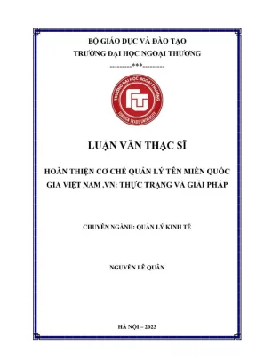 Cải Thiện Cơ Chế Quản Lý Tên Miền Quốc Gia Việt Nam: