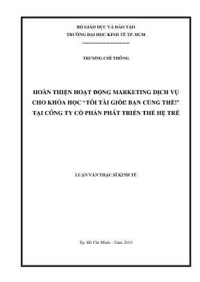 Hoàn Thiện Hoạt Động Marketing Dịch Vụ Cho Khóa Học Tại YDC