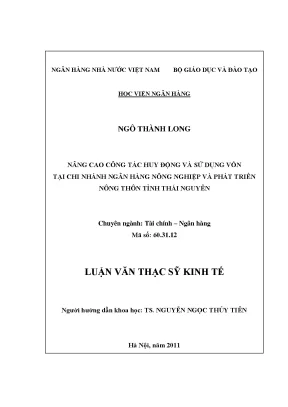 Nâng Cao Công Tác Huy Động và Sử Dụng Vốn Tại Ngân Hàng