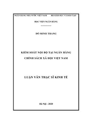 Kiểm Soát Nội Bộ Tại Ngân Hàng Chính Sách Xã Hội Việt