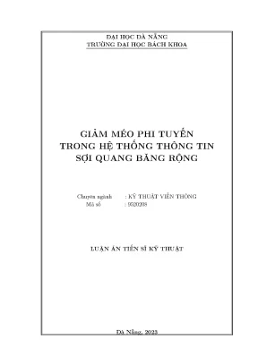 Giảm Méo Phi Tuyến Trong Hệ Thống Thông Tin Sợi Quang