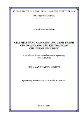 Giải Pháp Nâng Cao Năng Lực Cạnh Tranh Của Ngân Hàng Dầu