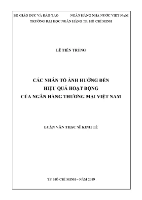 Những Nhân Tố Ảnh Hưởng Đến Hiệu Quả Hoạt Động Của Ngân