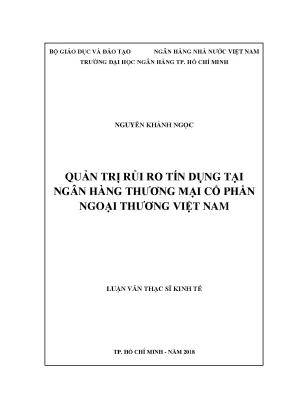 Quản Trị Rủi Ro Tín Dụng Tại Vietcombank: Nghiên Cứu và