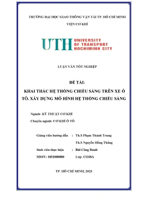 Khai Thác Hệ Thống Chiếu Sáng Ô Tô: Nghiên Cứu Mô Hình