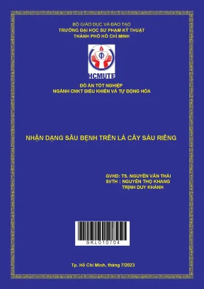 Nhận Dạng Sâu Bệnh Trên Lá Cây Sầu Riêng Bằng Machine