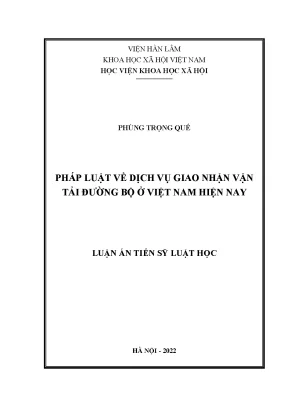 Pháp Luật Về Dịch Vụ Giao Nhận Vận Tải Đường Bộ Tại Việt Nam