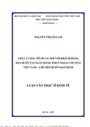Nâng Cao Chất Lượng Tín Dụng Tại Ngân Hàng TMCP Ngoại