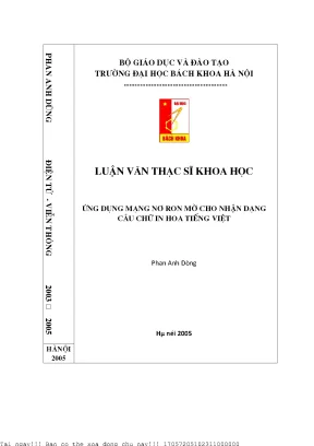 Nghiên cứu về Nhận dạng Chữ in Hoa Tiếng Việt tại Trường 