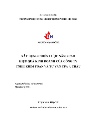 Chiến Lược Nâng Cao Hiệu Quả Kinh Doanh Tại Công Ty TNHH