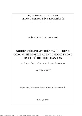 Nghiên cứu và phát triển công nghệ Mobile Agent trong hệ 