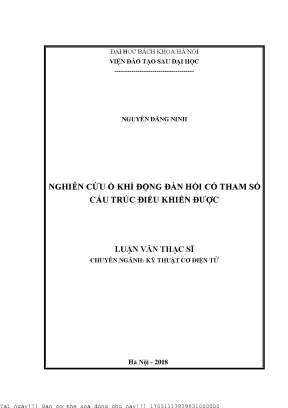 Nghiên Cứu Ổ Khí Động Đàn Hồi Trong Kỹ Thuật Cơ Điện Tử