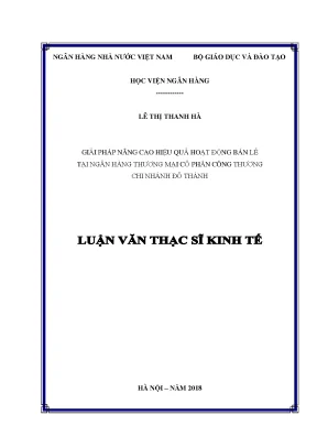Giải Pháp Tăng Cường Hiệu Quả Hoạt Động Bán Lẻ Tại Ngân
