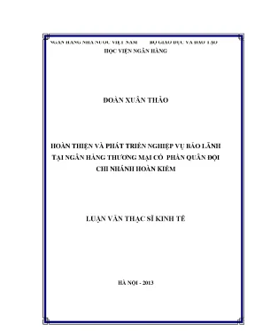 Phát Triển Nghiệp Vụ Bảo Lãnh Tại Ngân Hàng Thương Mại
