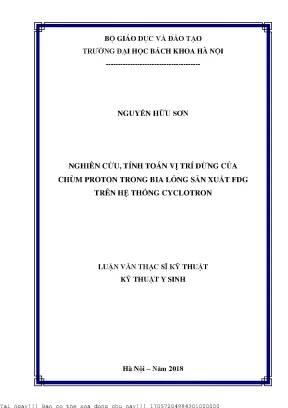 Nghiên Cứu Vị Trí Dừng Chùm Proton Trong Bia Lỏng Sản 
