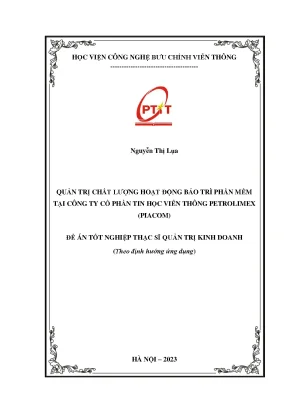 Quản Trị Chất Lượng Bảo Trì Phần Mềm Tại Công Ty Cổ Phần