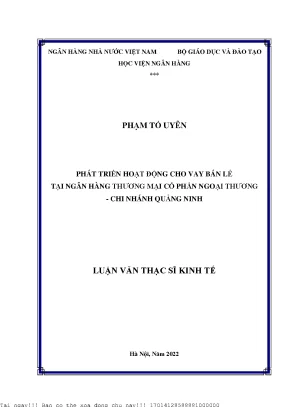 Phát Triển Hoạt Động Cho Vay Bán Lẻ Tại Vietcombank