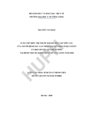 Nghiên Cứu Tuân Thủ Điều Trị Thuốc Kháng Kết Tập Tiểu