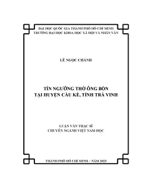 Nghiên Cứu Tín Ngưỡng Ông Bổn Tại Huyện Cầu Kè, Tỉnh Trà