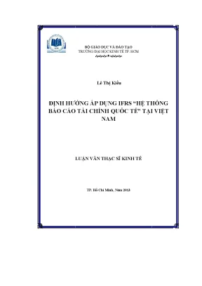 Áp Dụng IFRS Tại Việt Nam: Thực Trạng và Định Hướng