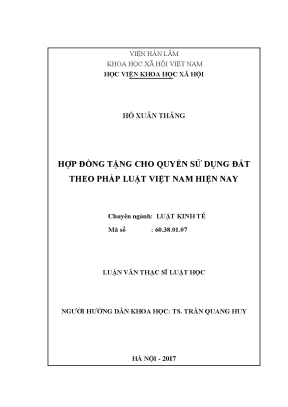 Hợp Đồng Tặng Cho Quyền Sử Dụng Đất: Pháp Luật Việt Nam