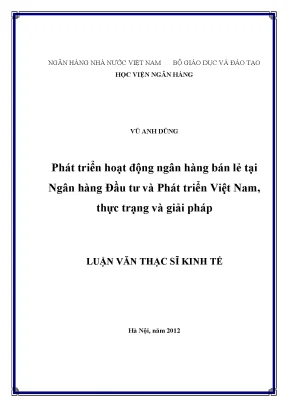 Phát Triển Ngân Hàng Bán Lẻ Tại Ngân Hàng Đầu Tư Và Phát