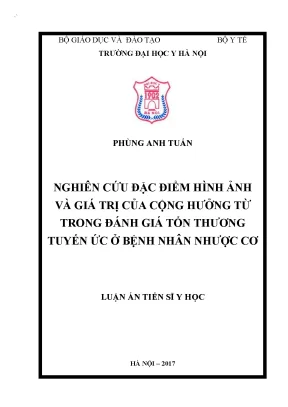 Nghiên Cứu Hình Ảnh Cộng Hưởng Từ Đánh Giá Tổn Thương 