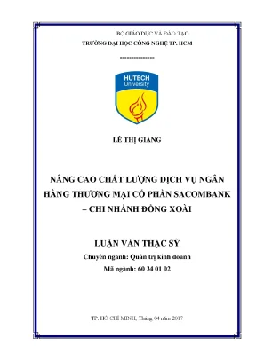 Nâng Cao Chất Lượng Dịch Vụ Ngân Hàng Thương Mại Cổ Phần