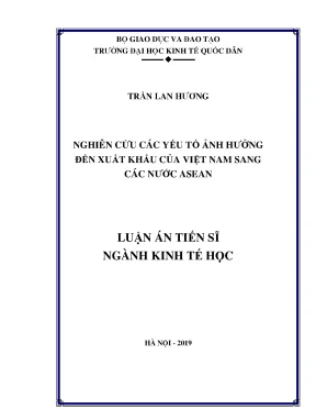 Nghiên Cứu Các Yếu Tố Ảnh Hưởng Đến Xuất Khẩu Của Việt