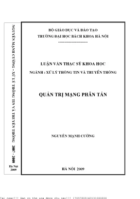 Quản Trị Mạng Phân Tán: Nghiên Cứu và Ứng Dụng
