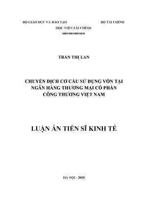 Chuyển Dịch Cơ Cấu Sử Dụng Vốn Tại Ngân Hàng Thương Mại