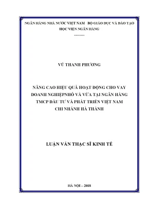 Nâng Cao Hiệu Quả Cho Vay Doanh Nghiệp Nhỏ và Vừa Tại