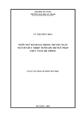 Ngôn Ngữ Đánh Giá Trong Truyện Ngắn Nguyễn Huy Thiệp: