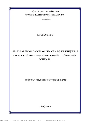 Giải Pháp Nâng Cao Năng Lực Cán Bộ Kỹ Thuật Tại Công Ty 3C