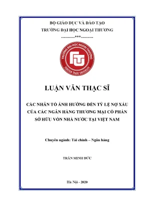 Các Nhân Tố Ảnh Hưởng Đến Tỷ Lệ Nợ Xấu Của Ngân Hàng
