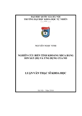 Nghiên Cứu Biến Tính Khoáng Mica Bằng Ion Sắt (III) Và