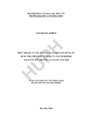 Thực Trạng và Yếu Tố Liên Quan Đến Nhà Tiêu Hợp Vệ Sinh