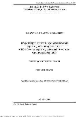 Chiến Lược Kinh Doanh Dịch Vụ Sinh Hoạt Dầu Khí Giai