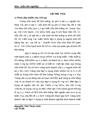Tình hình huy động vốn tại Ngân hàng Nông nghiệp và Phát