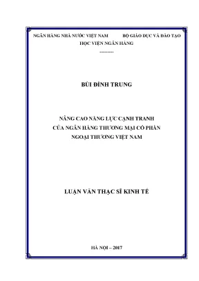 Nâng cao năng lực cạnh tranh của Vietcombank trong bối