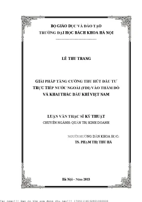 Giải Pháp Tăng Cường Thu Hút Đầu Tư Trực Tiếp Nước Ngoài