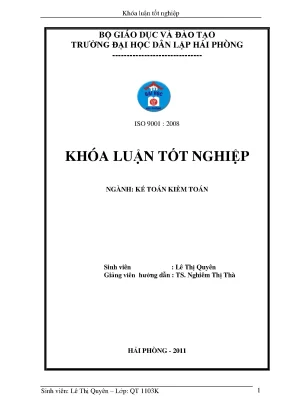 Hoàn thiện công tác kế toán doanh thu và chi phí tại