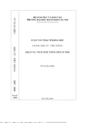 Dịch Vụ Tích Hợp Trên Nền IP IMS: Xu Hướng và Giải Pháp