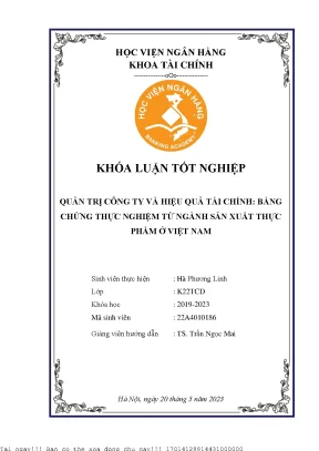 Quản Trị Công Ty và Hiệu Quả Tài Chính: Nghiên Cứu Từ 