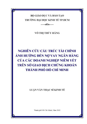 Nghiên Cứu Tác Động Cấu Trúc Tài Chính Đến Nợ Vay Ngân