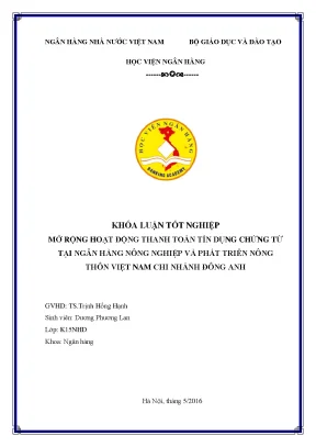 Mở Rộng Hoạt Động Thanh Toán Tín Dụng Chứng Từ Tại