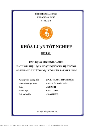 Đánh Giá Hiệu Quả Hoạt Động Ngân Hàng Thương Mại Tại