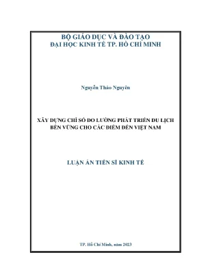 Chỉ Số Đo Lường Phát Triển Du Lịch Bền Vững Tại Việt Nam