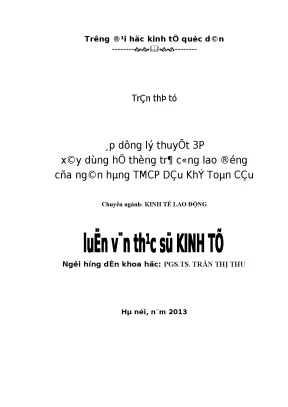 Hệ Thống Trả Công Lao Động Theo Lý Thuyết 3P Tại Ngân 