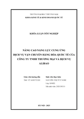 Nâng Cao Năng Lực Cung Ứng Dịch Vụ Vận Chuyển Hàng Hóa